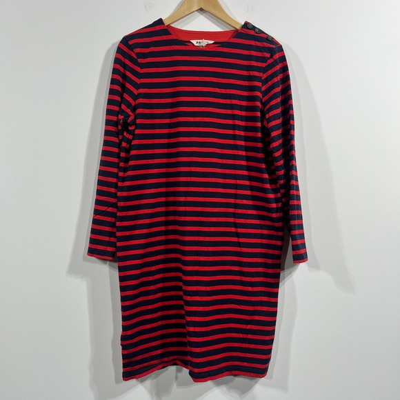 Boden Sophie Breton Striped Jersey Shift Dress Women 12L Nautical Preppy Coastal - Picture 2 of 11